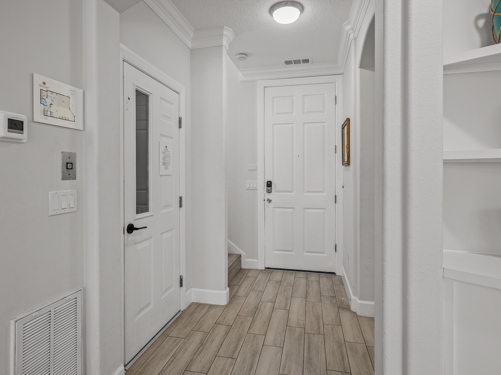 Hallway with stylish modern decor