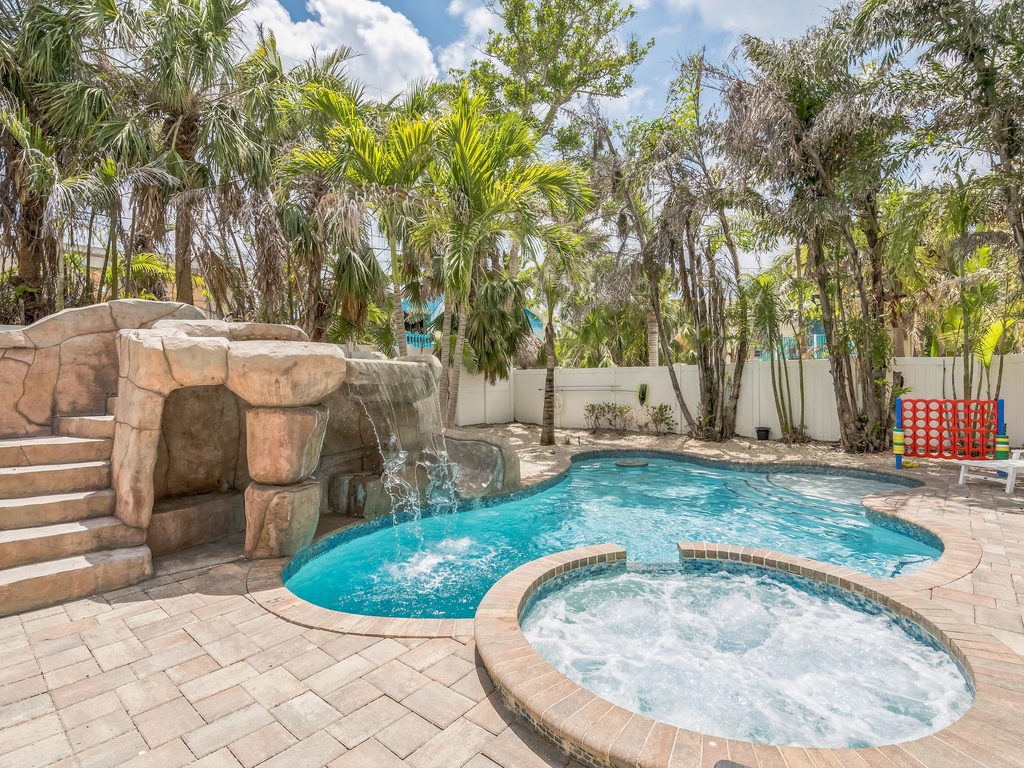 Private Pool and Spa, Water Slide