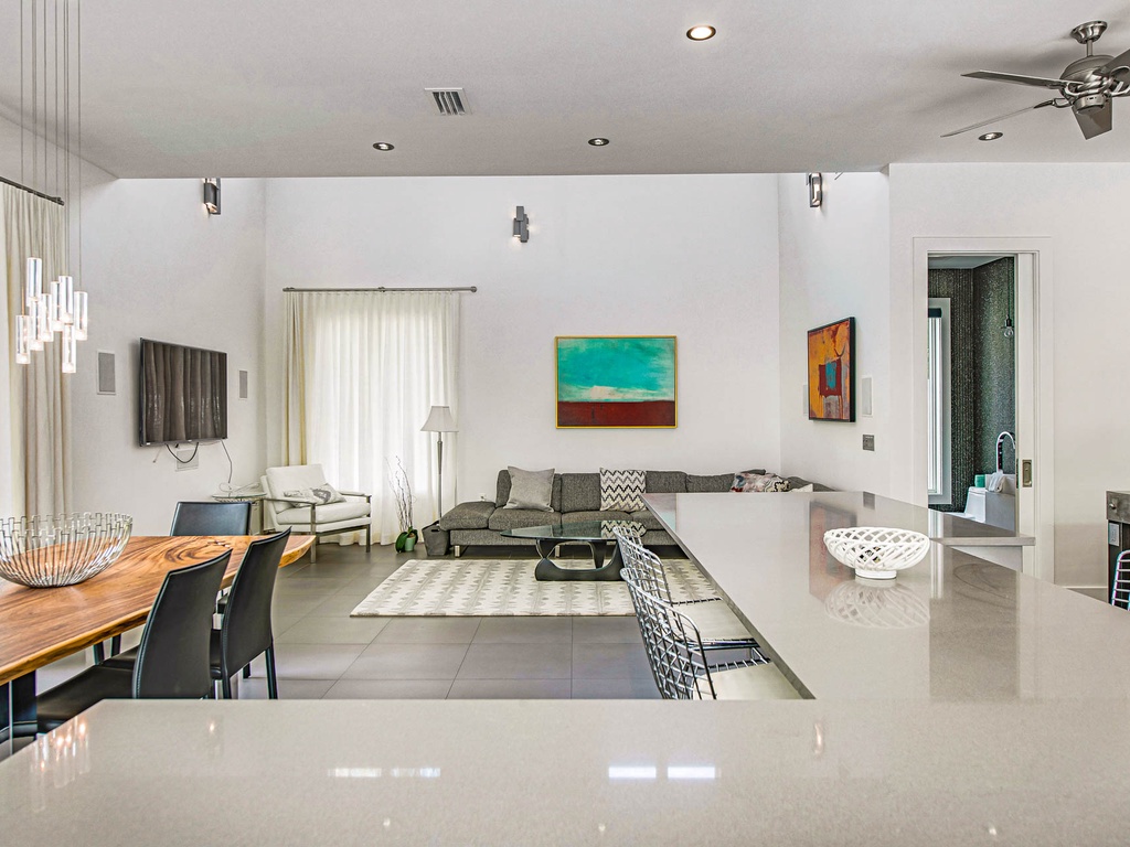 Bright Living Space with Smart TV