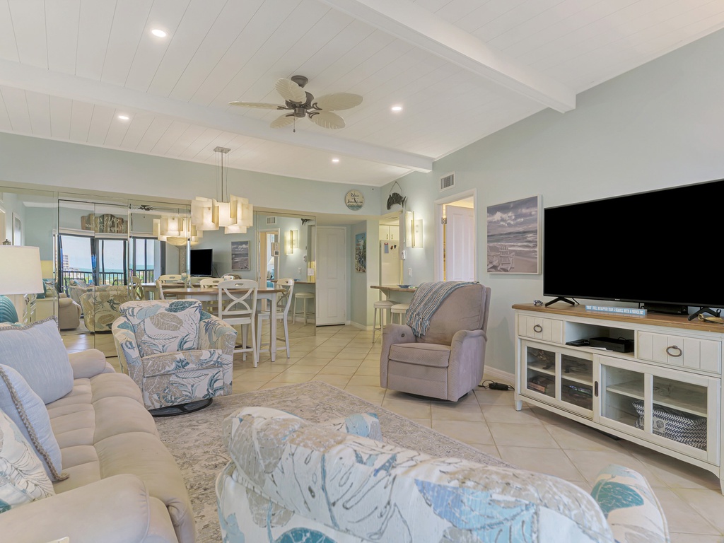 Living and Dining with Tropical Views