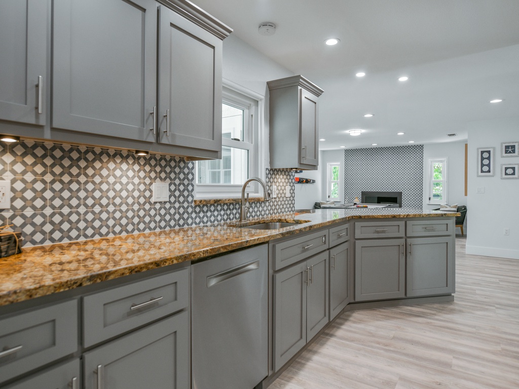 Bright kitchen with cooking essentials