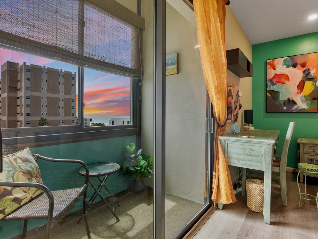 Second Bedroom, Screened lanai with Seating Area