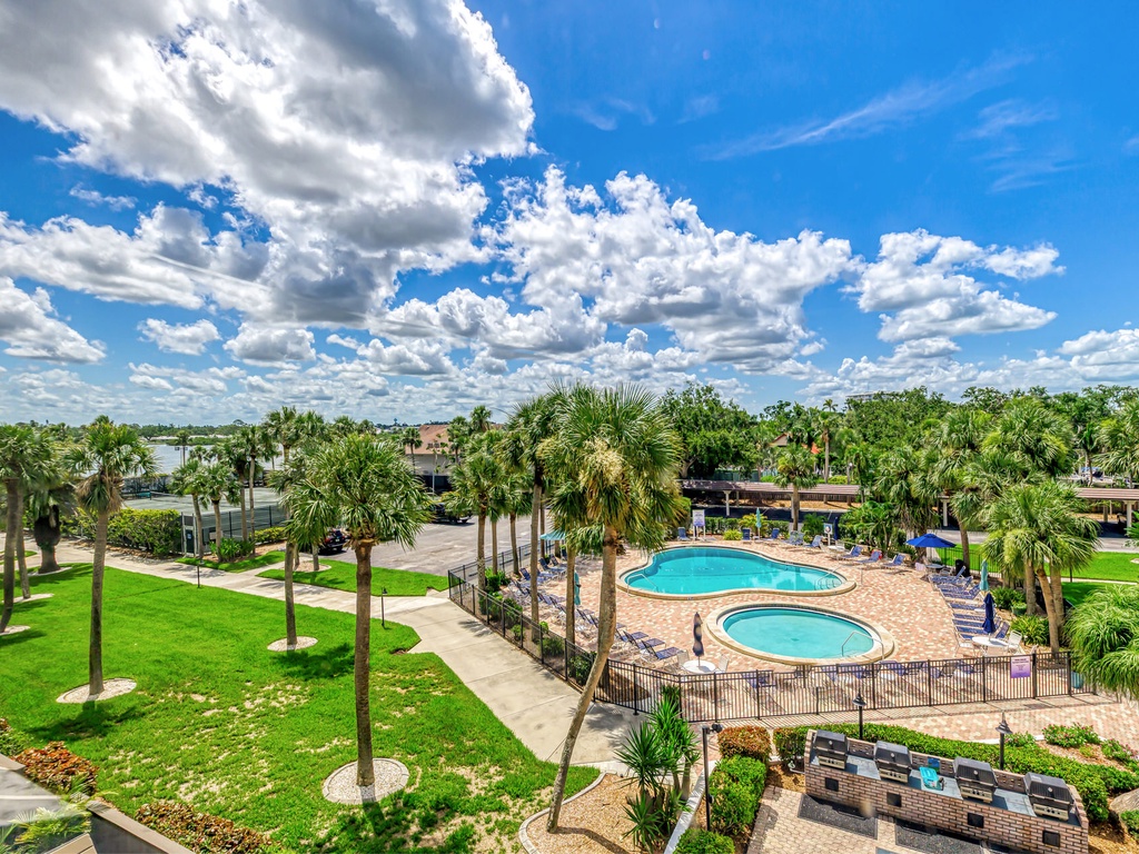 Primary Bedroom, Pool Views