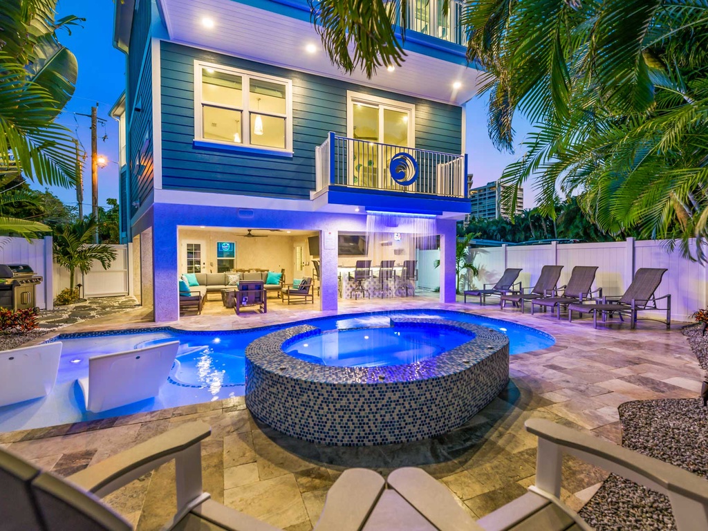 Backyard with Pool/Hot Tub