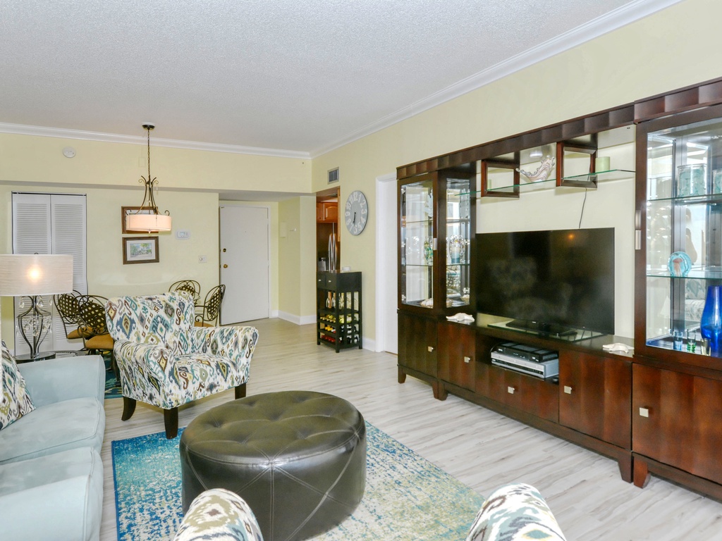 Living space with TV