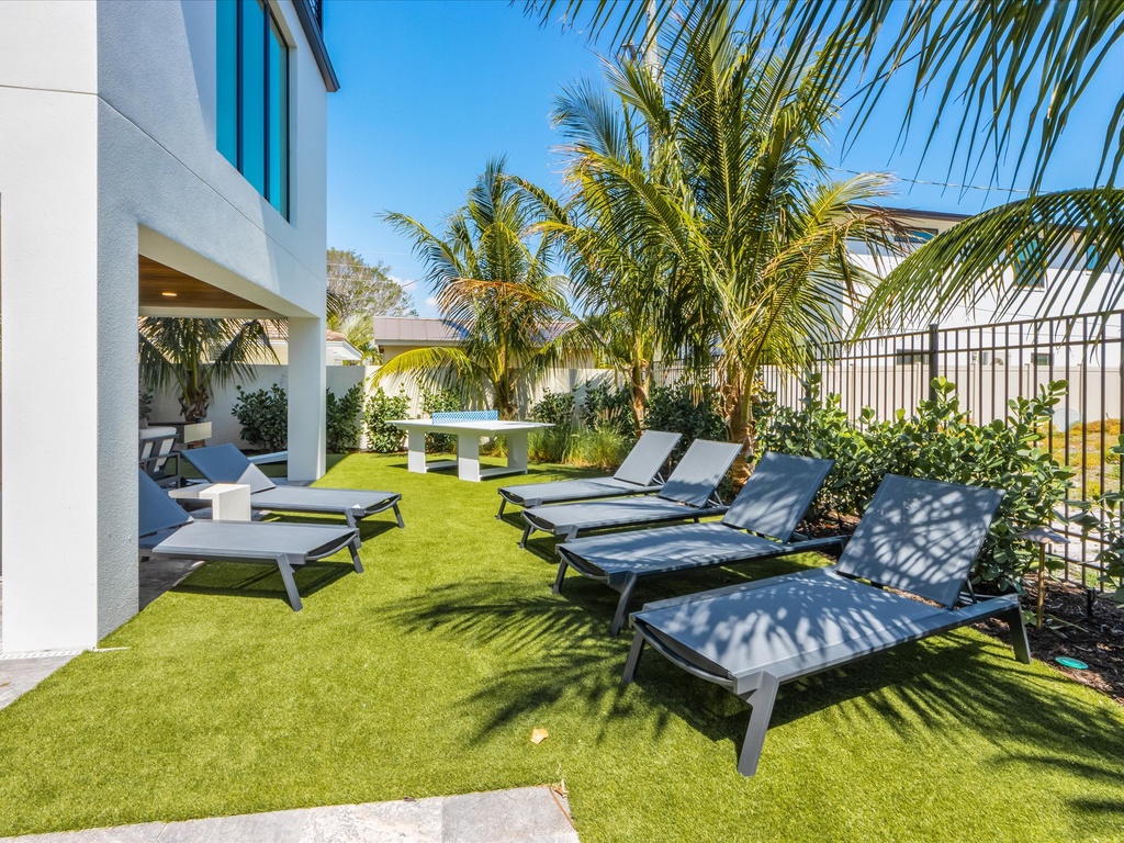 Lounge Chairs and Ping Pong Table