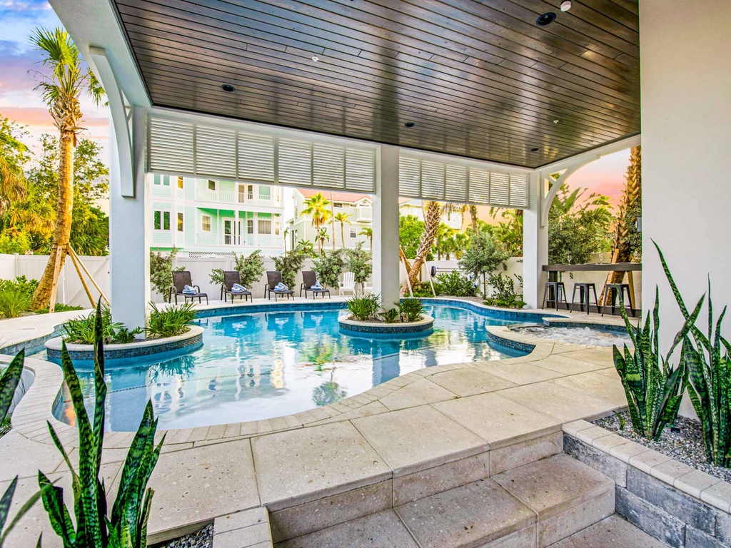 Covered Pool and Spa