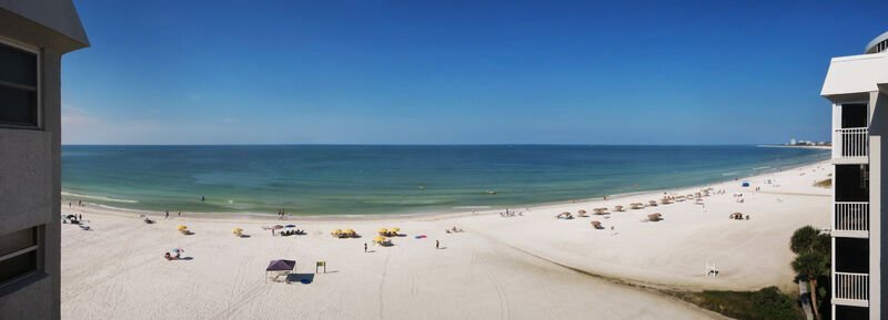 Panoramic ocean views from balcony