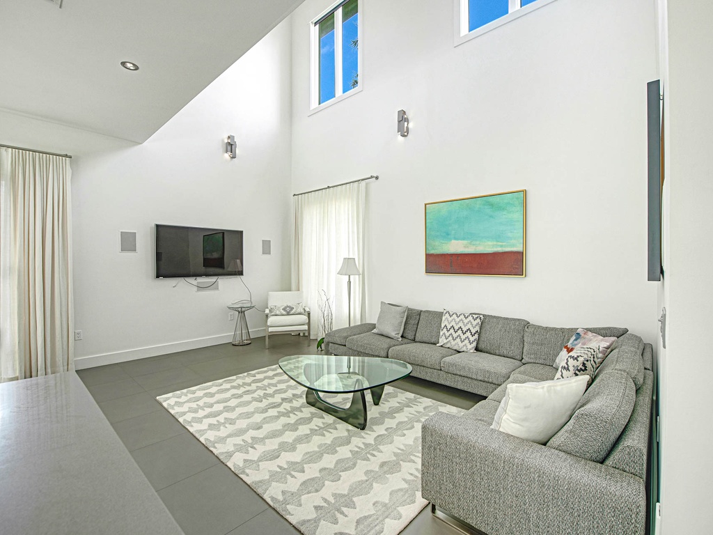 Bright Living Space with Smart TV
