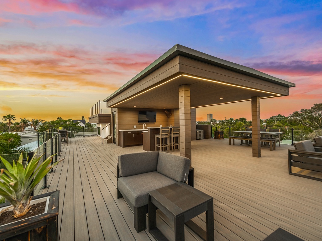 Rooftop terrace designed for relaxing