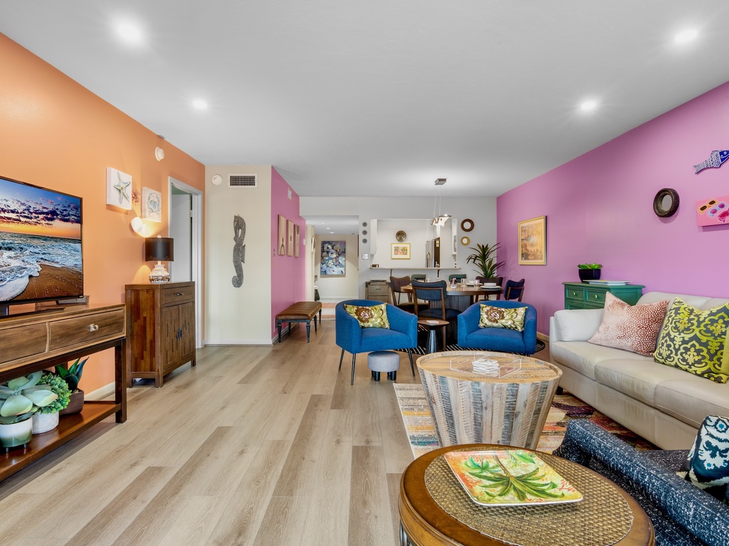Comfortable living area for relaxing