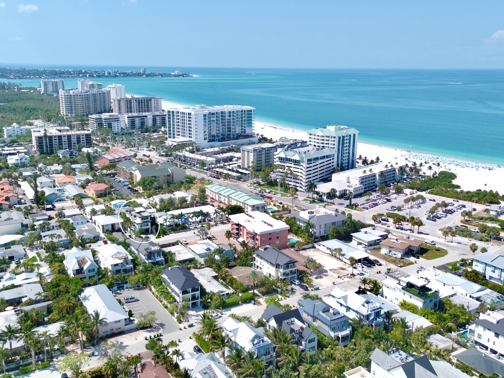 Aerial View - Knot A Basic Beach House by Lido Key Vacations