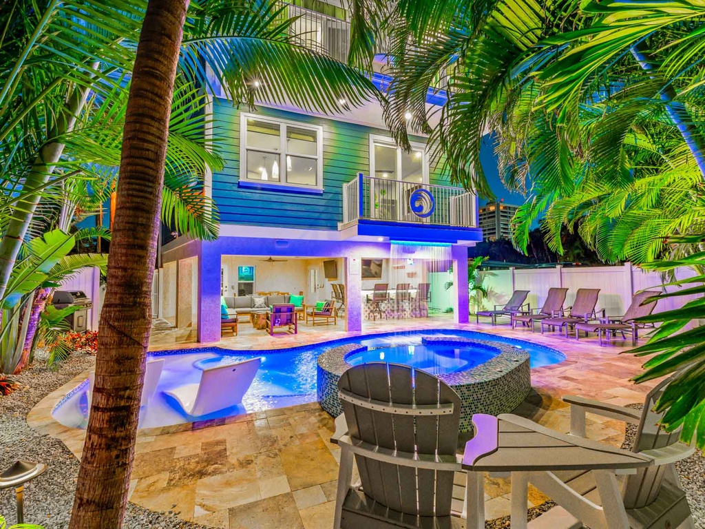 Backyard with Pool and Hot Tub