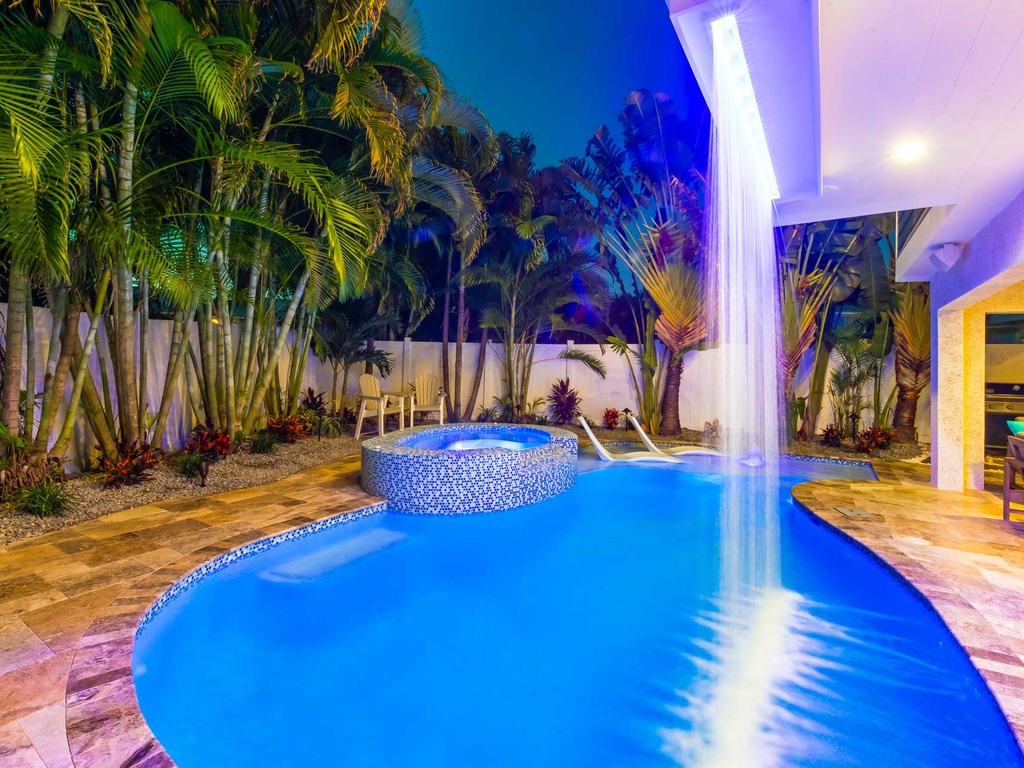Pool with Waterfall
