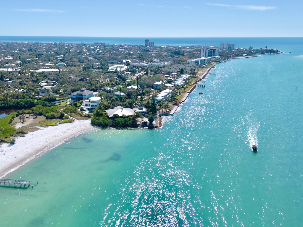 Aerial View of home near the beach