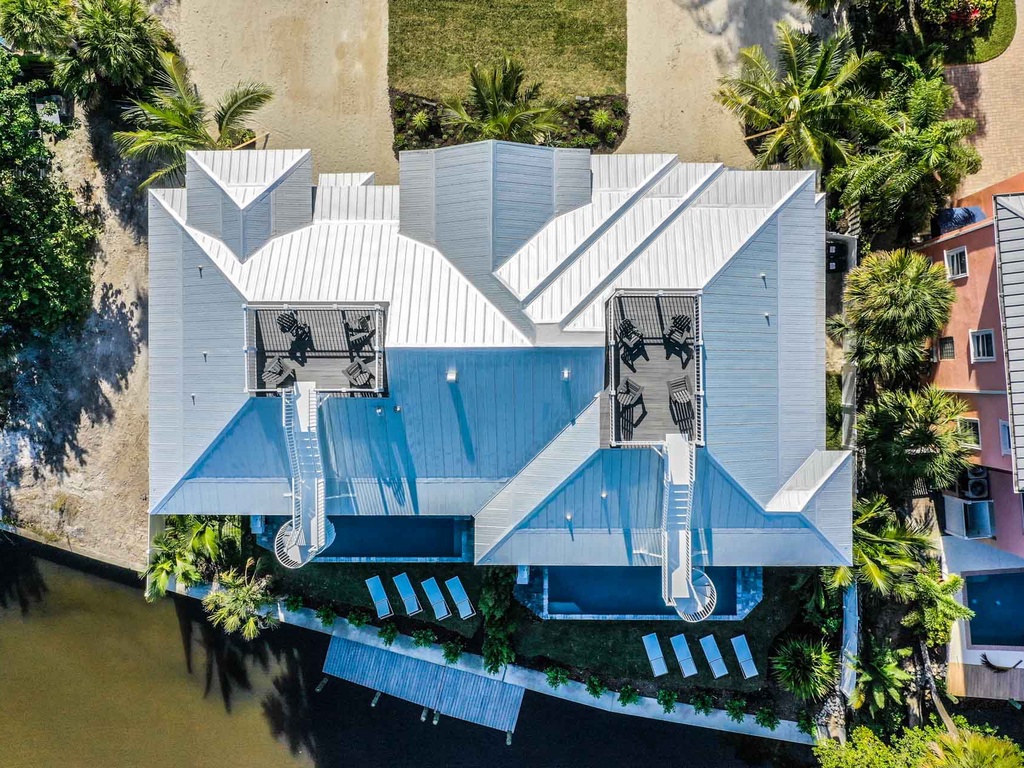 Above view of the roof top deck