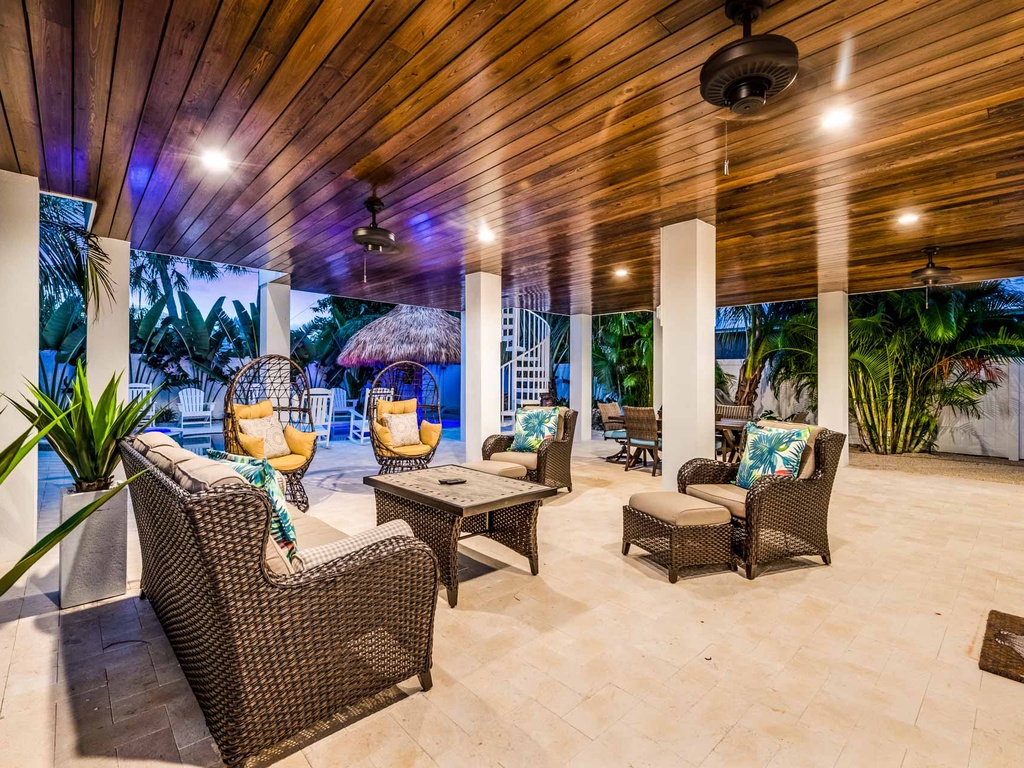 Covered Patio Seating Area
