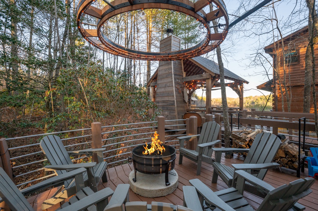 Rustic Barrel - Outdoor Firepit Area