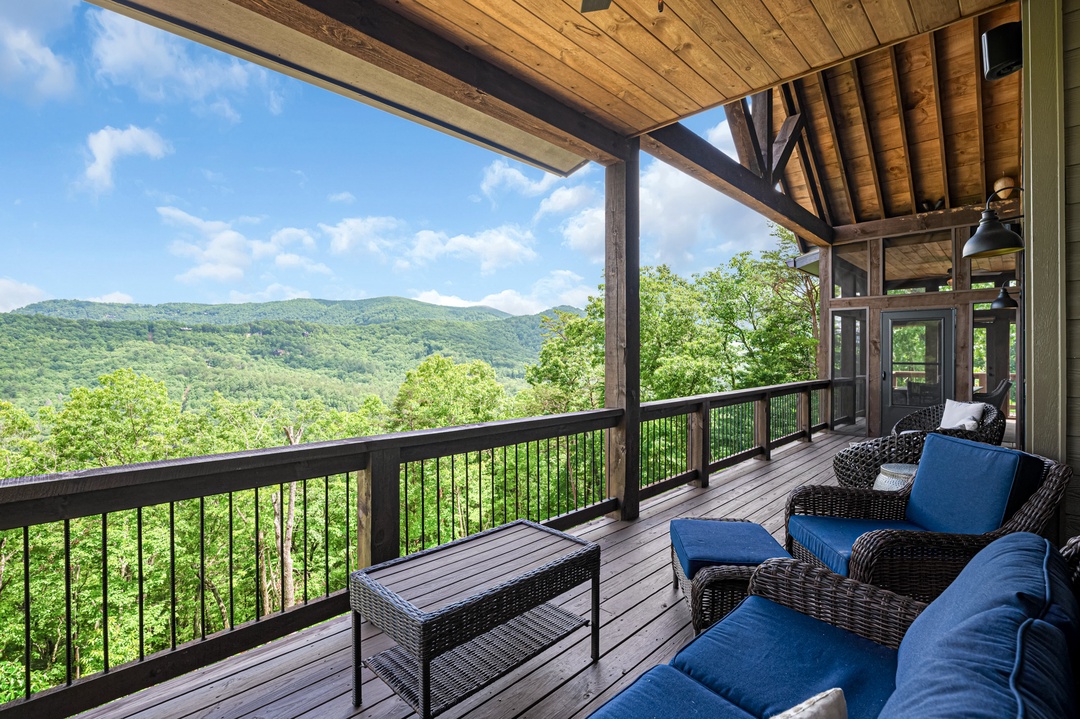 Morning Glow - Entry Level Deck Fireplace Views
