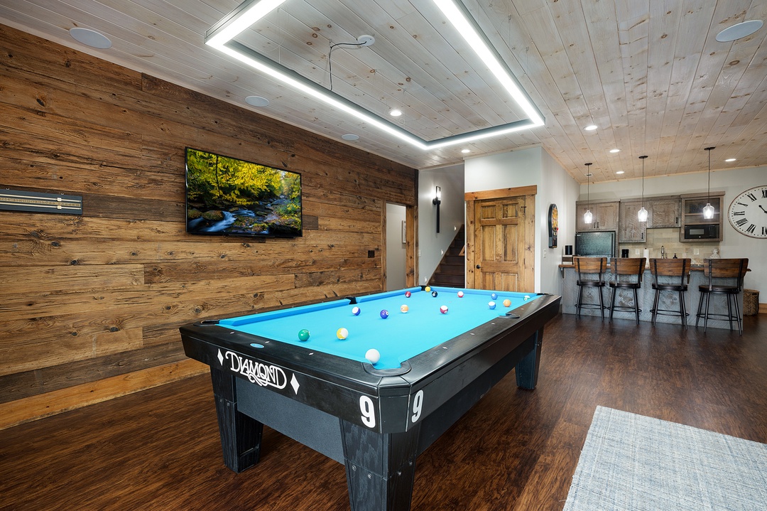 Morning Glow - Lower Level with Tournament Grade Pool Table