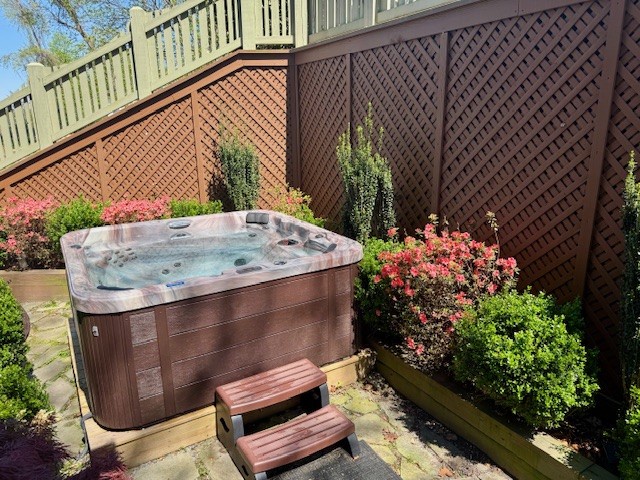 Owner provided spring hot tub