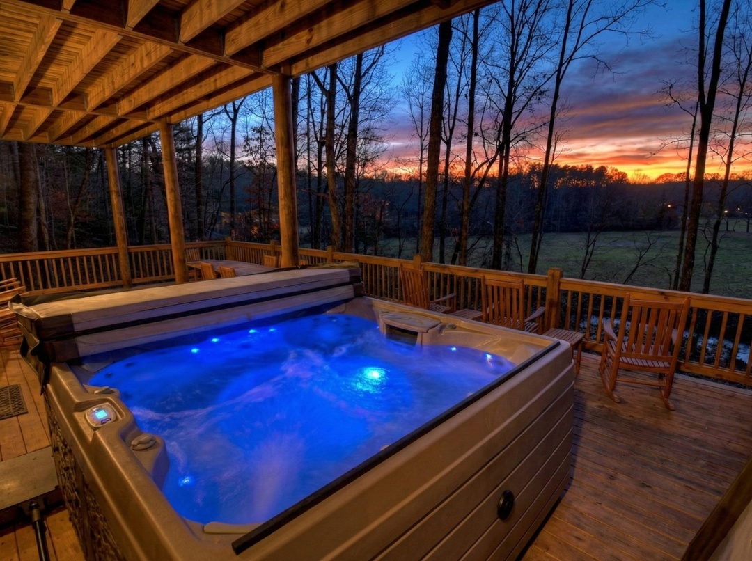 CatchoftheDay-TwilightHotTub-RiverCabin