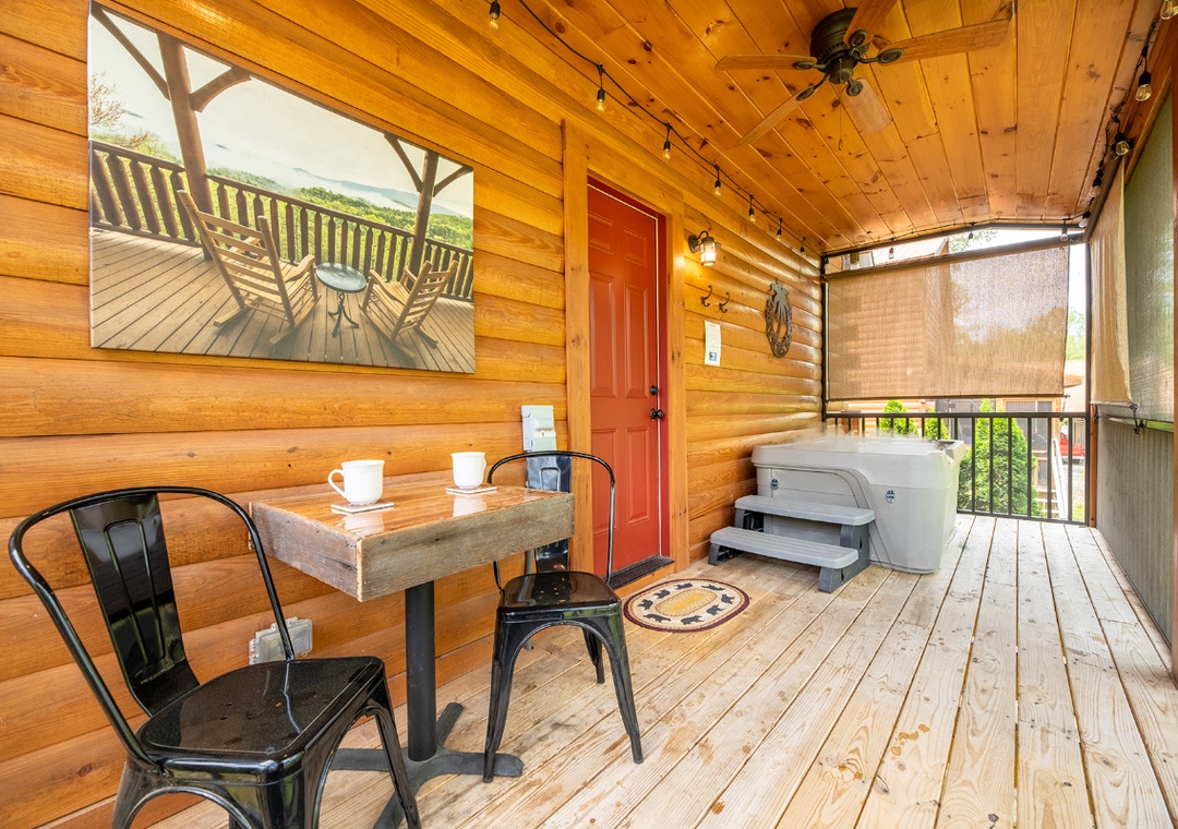 Enjoy peaceful mornings and quiet evenings on the private deck