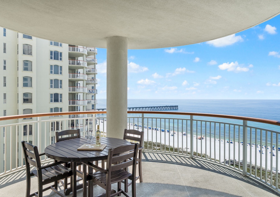 Private balcony overlooking the Gulf