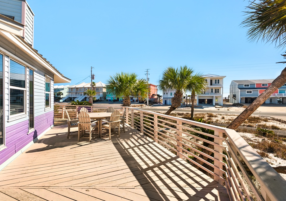 Private deck with water views
