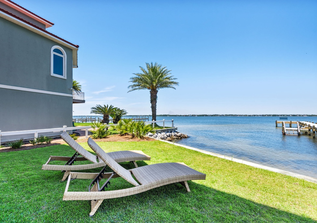 Waterfront lounging