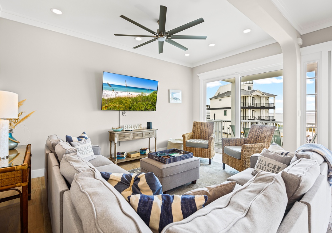 Living room with balcony access