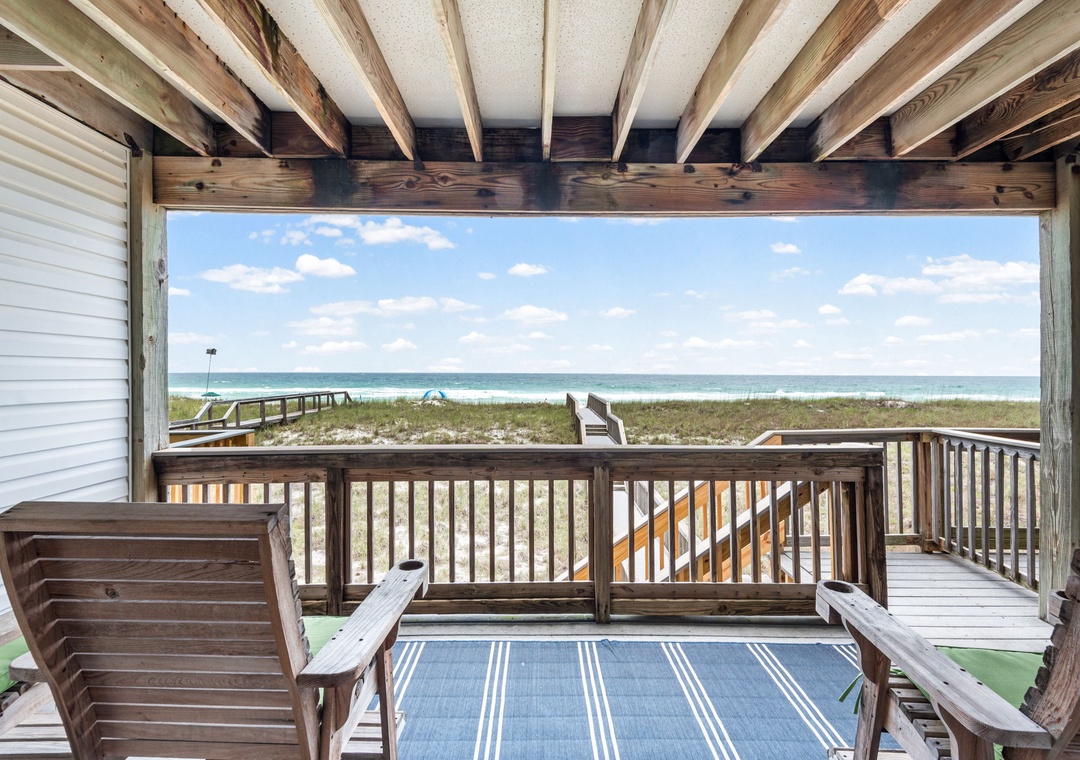 Stunning Gulf views from the main floor balcony