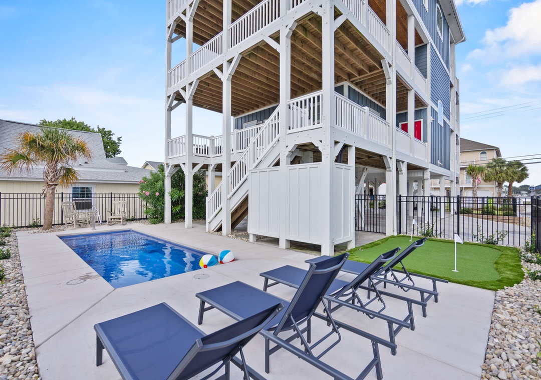 The Caddyshack at Carolina Beach | Private Pool