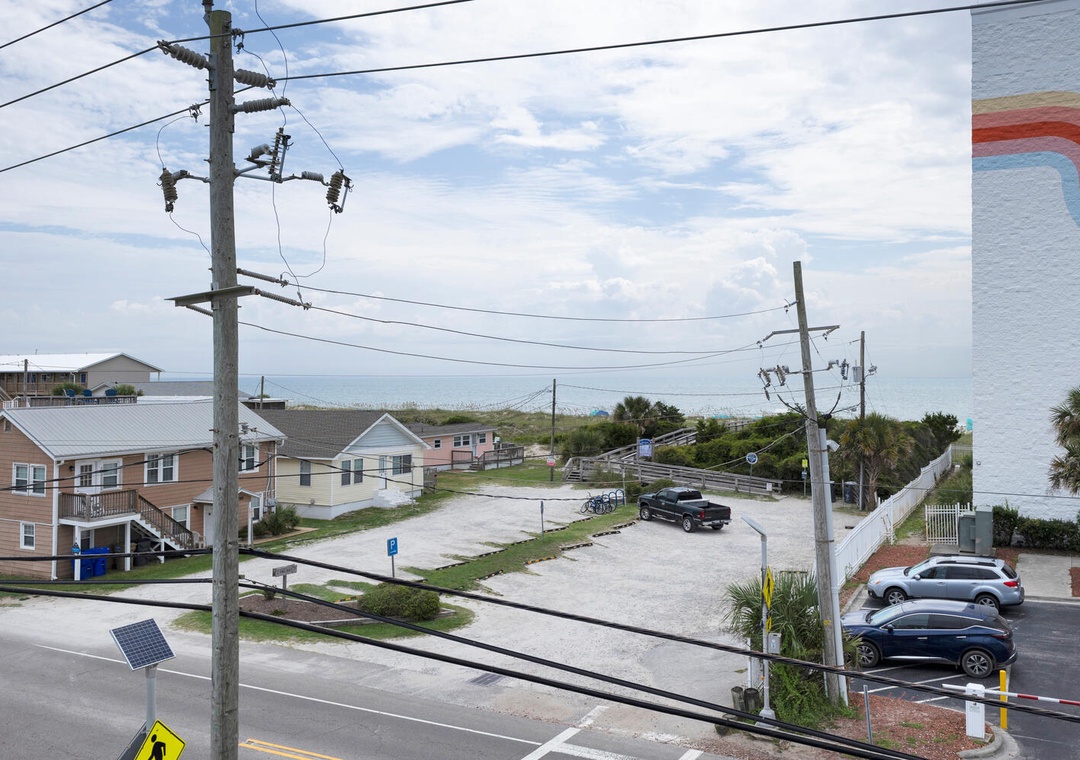 Property situated in a coastal neighborhood with ocean access and beach views within walking distance.