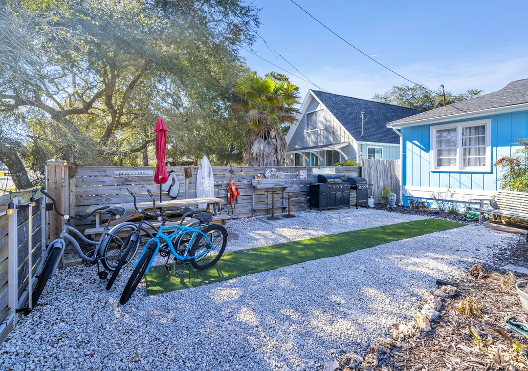 The Blue Marlin with bikes