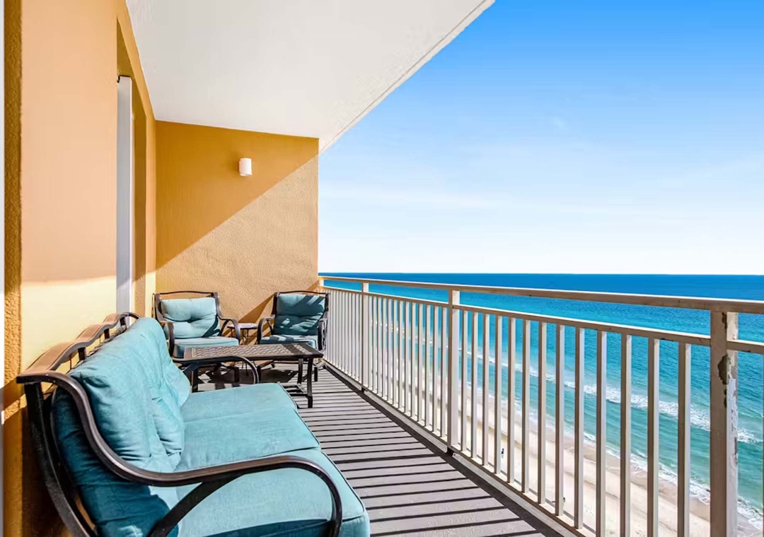 Private balcony with Gulf views