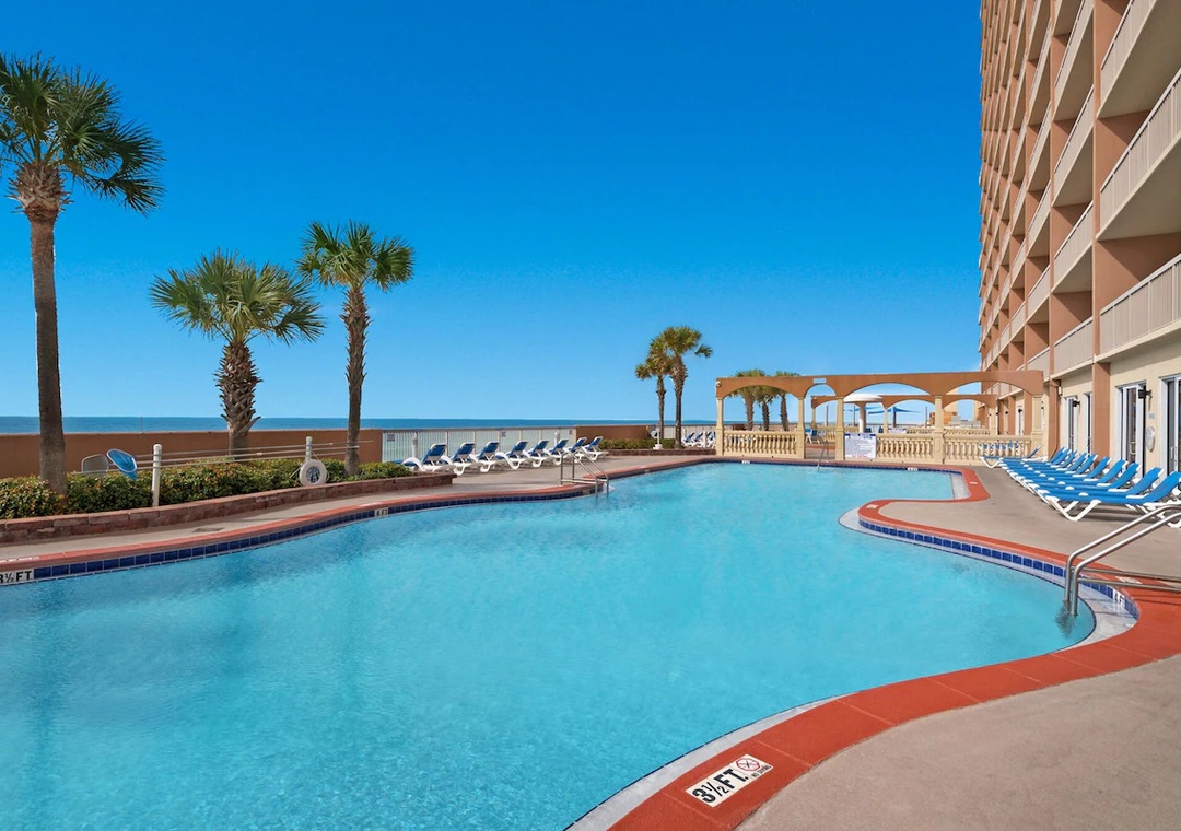 Beachfront pool