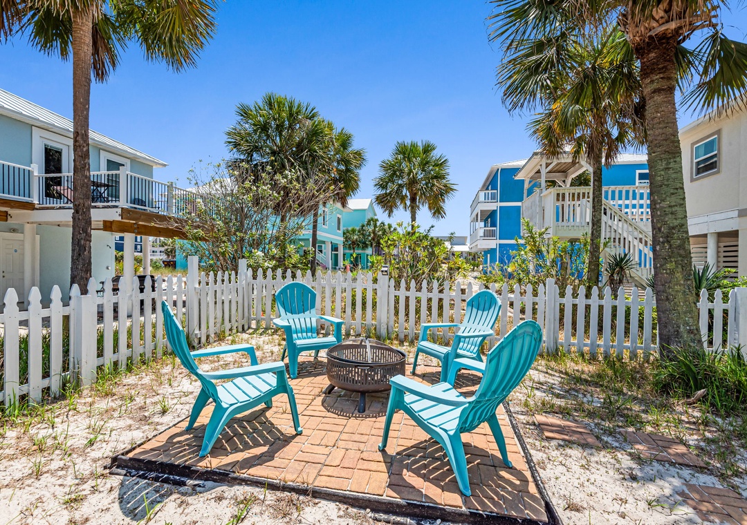 Enjoy the backyard firepit and conversation area