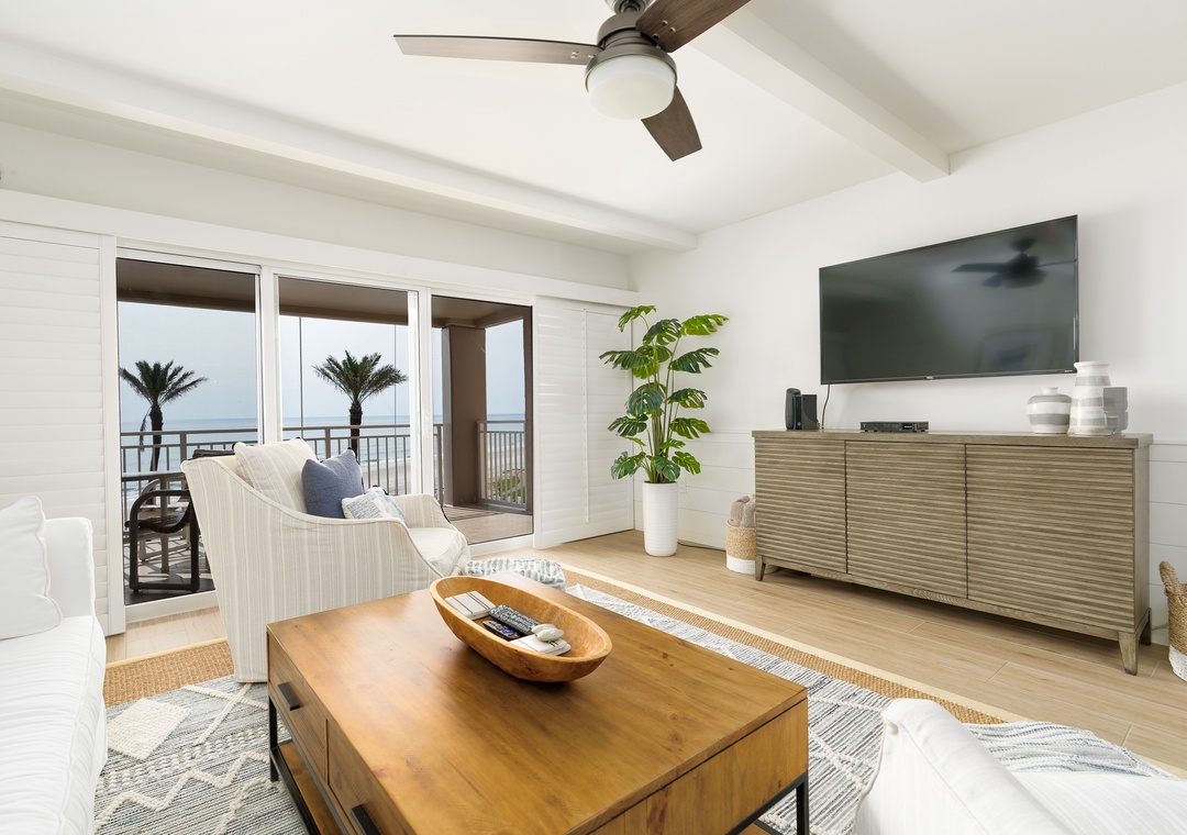 Living room with a tranquil setting