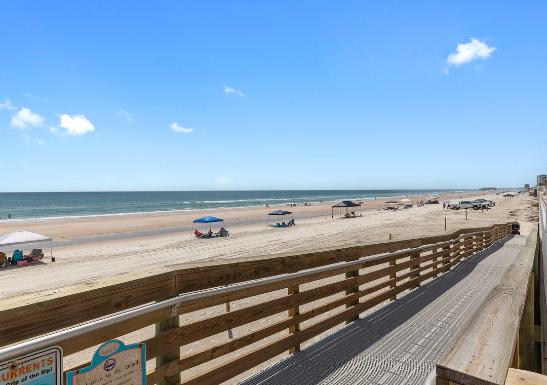 Private direct beach access