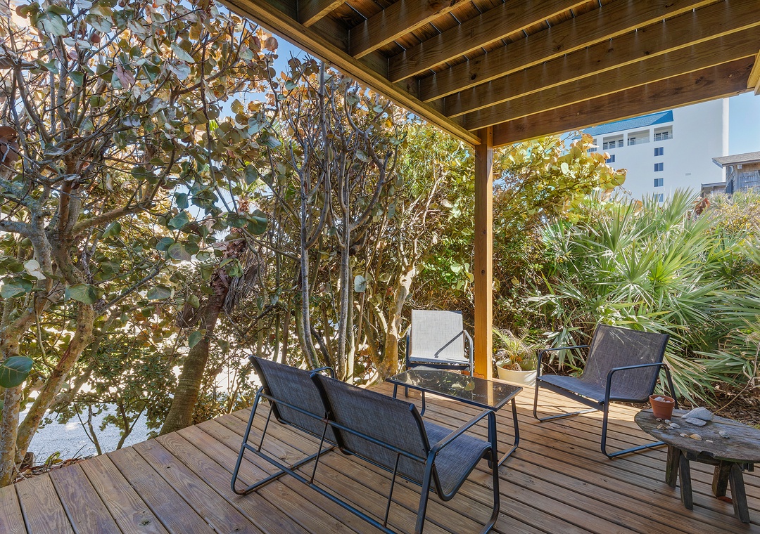 Relax on the private deck