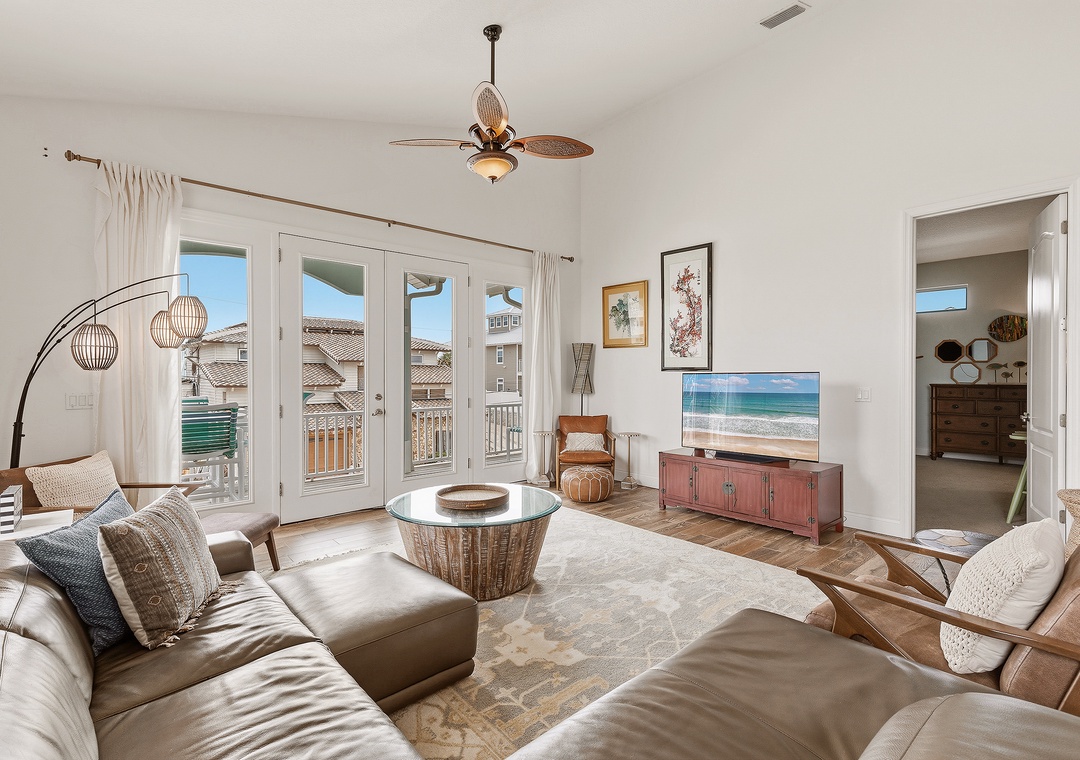 Living Room Balcony Access-Upstairs