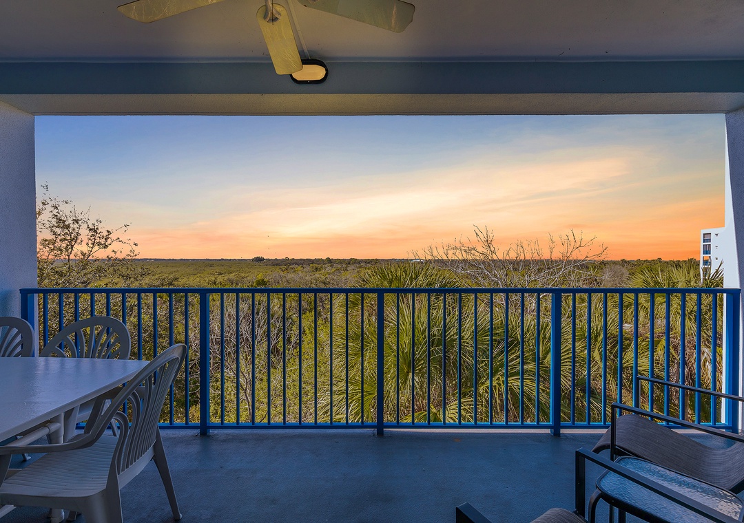 Your private balcony offers the perfect spot to savor morning coffee or evening relaxation while taking in sweeping natural views.