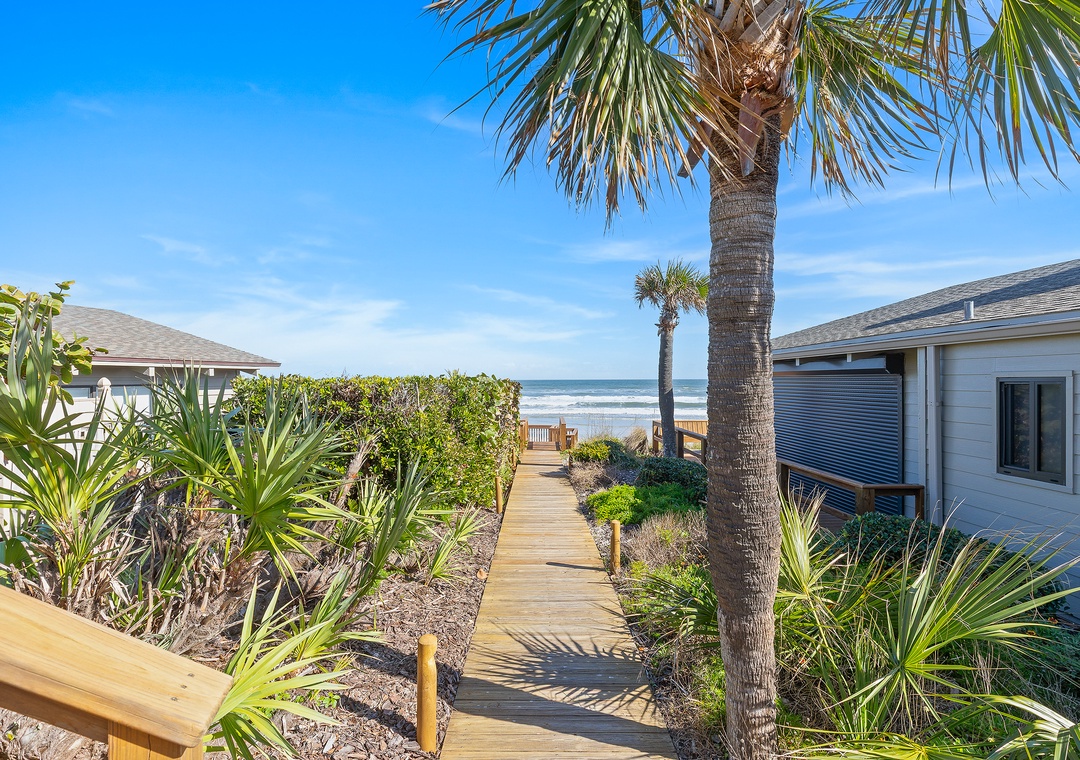 Private beach walk out