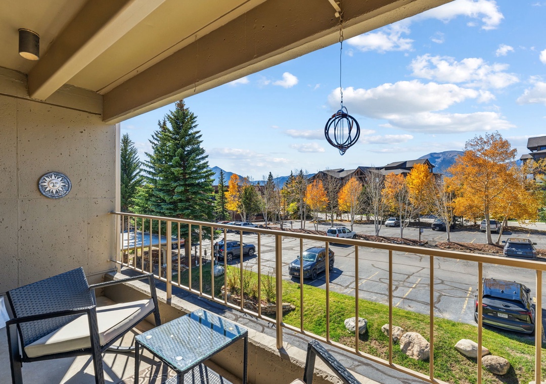 Step out onto your private balcony and take in stunning mountain views