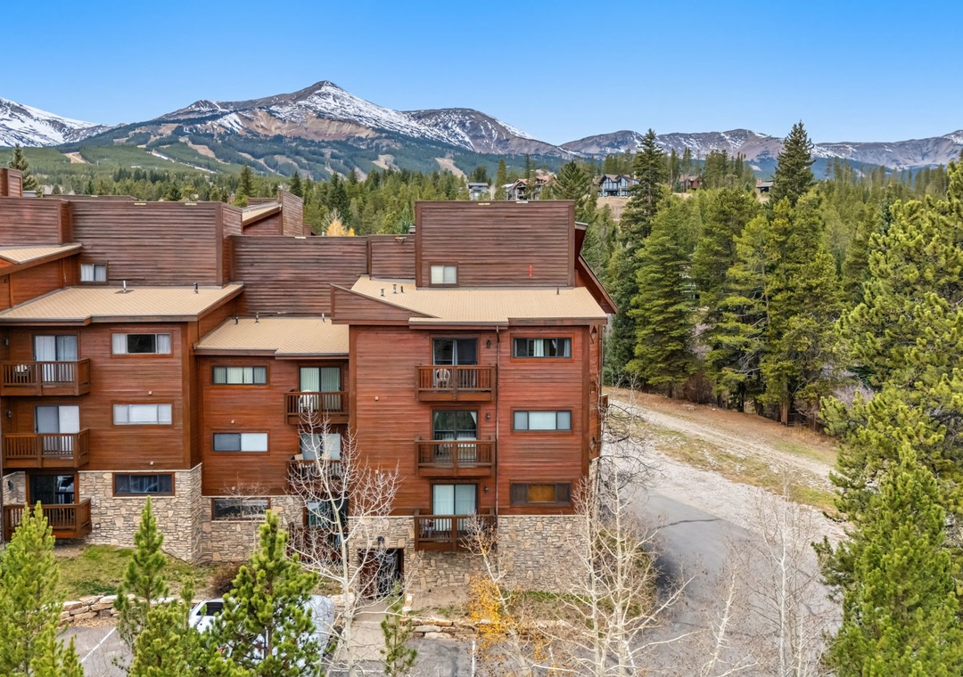 Arial view with Breckenridge Mountain in the background