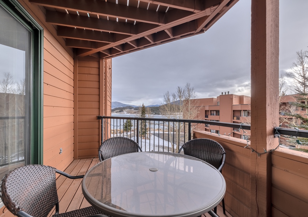 One of the two spacious deck areas off the unit