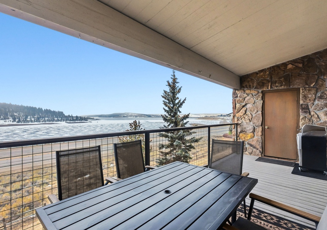 Step onto your private terrace and soak in breathtaking lake views framed by snow-capped mountains and evergreen forests.