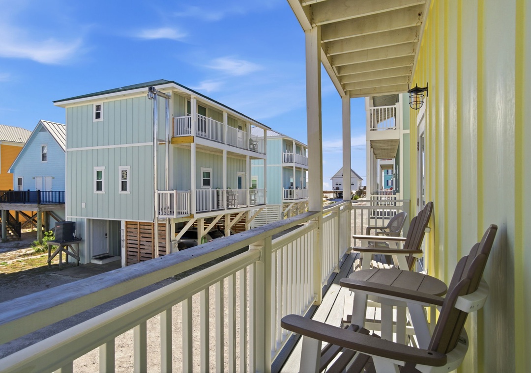 Main floor, deck seating with water views