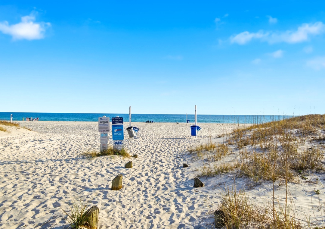 The beautiful white sand awaits!